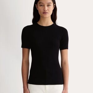 Everlane 100% merino wool Black Ribbed Women's Top